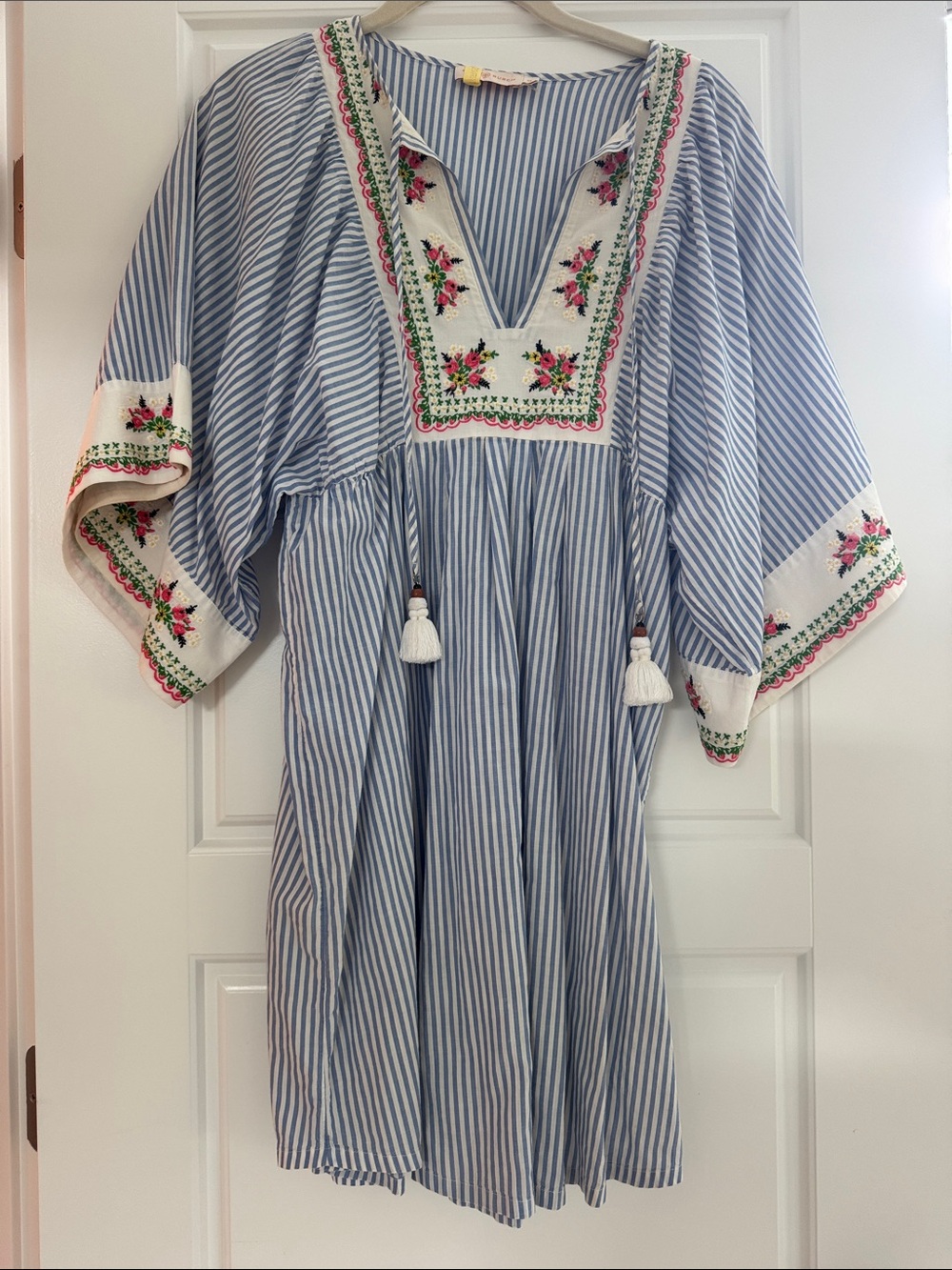 Tory Burch Blue and White Dress/Cover Up